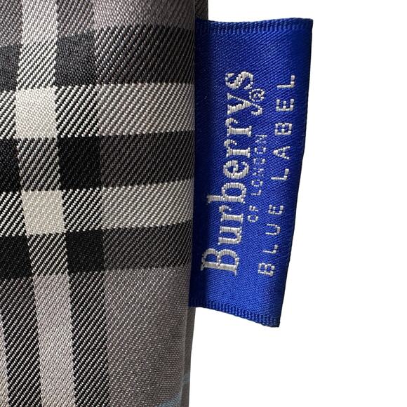 Autre Marque Burberrys London Gray Nova Check Blue Label NylonTote Bag - Picture 6 of 16